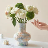Load image into Gallery viewer, Modern Watercolor Marble Ceramic Vase