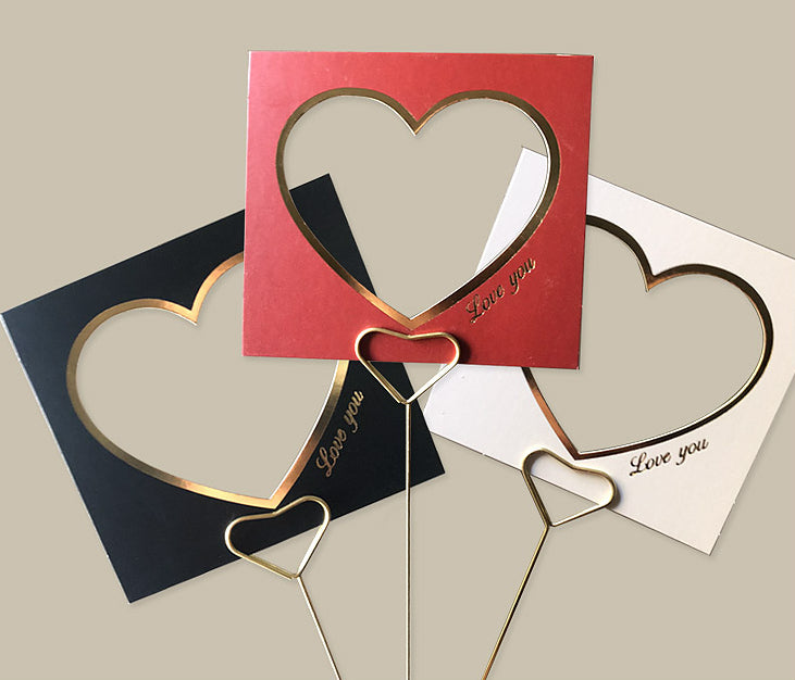 Heart-shaped Cutout Valentine's Day Card Pack 10