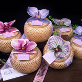 Load image into Gallery viewer, Bamboo Woven Gift Box with Orchid Flower Pack 10