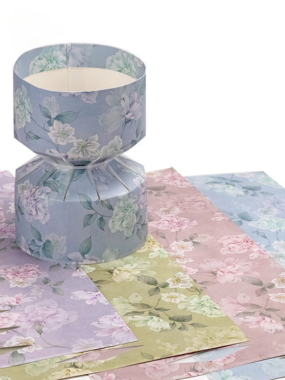Papier de soie floral pour emballage de bouquets, paquet de 10