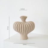 Load image into Gallery viewer, Minimalist Ribbed Ceramic Art Vase