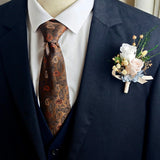 Load image into Gallery viewer, Champagne Preserved Rose Boutonniere &amp; Wrist Corsage