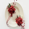 wrist corsage + boutonniere
