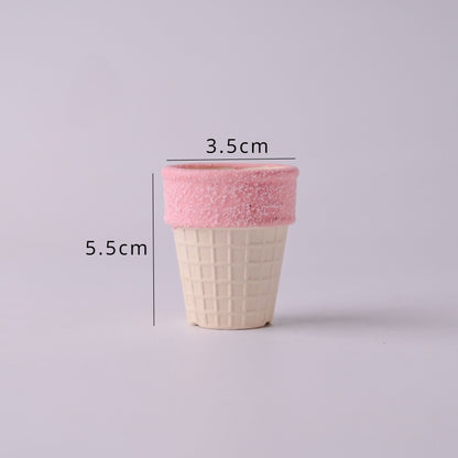 Ceramic Ice Cream Cone Plant Pots (6-Piece)