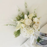 Load image into Gallery viewer, White Calla Lily &amp; Rose Bridesmaid Bouquet