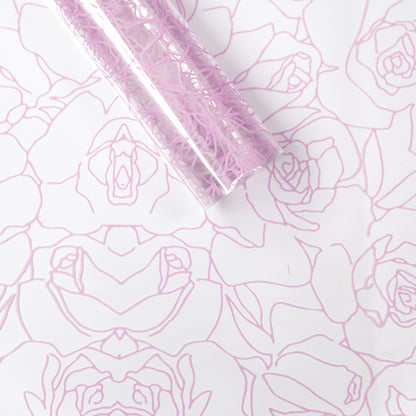 20pcs Clear Rose Cellophane Bouquet Wrap (58x58cm)