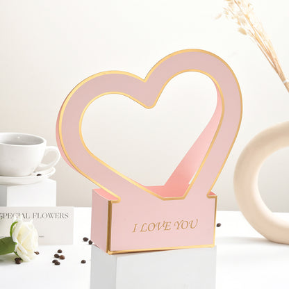 Heart-Shaped Hollow Flower Arrangement Box Pack 5