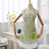 Load image into Gallery viewer, Waterproof Green Leaf Floral Florist Apron
