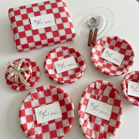 Classic Checkered Printed Tissue Paper Pack 50