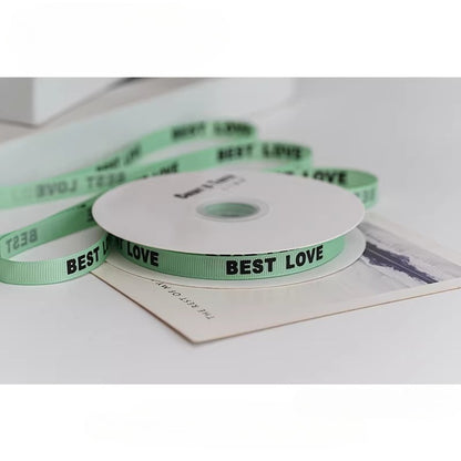 Ruban gros-grain BEST LOVE (1 cm x 22 m)