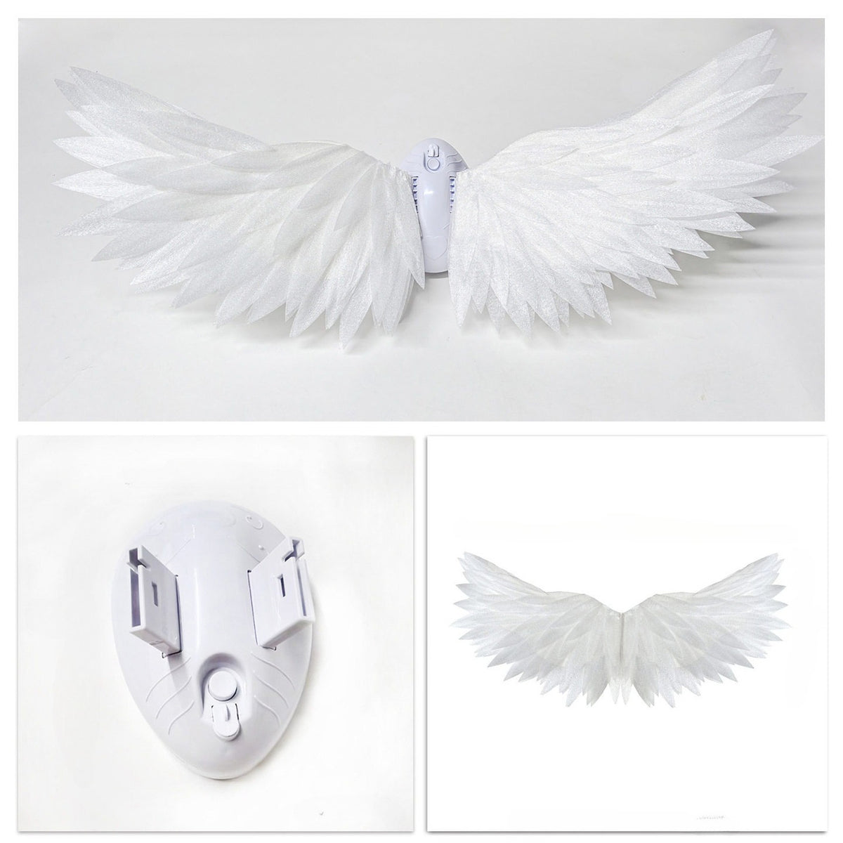 Kinetic White Angel Wings for Floral Arrangements