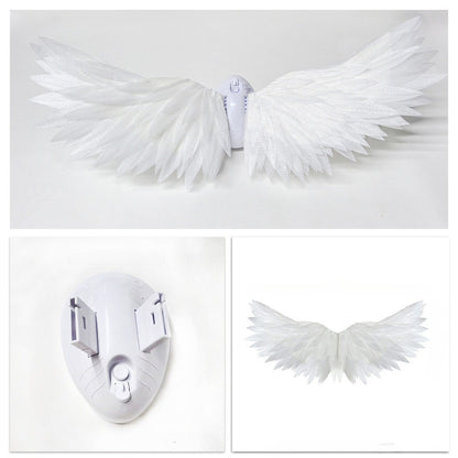 Kinetic White Angel Wings for Floral Arrangements