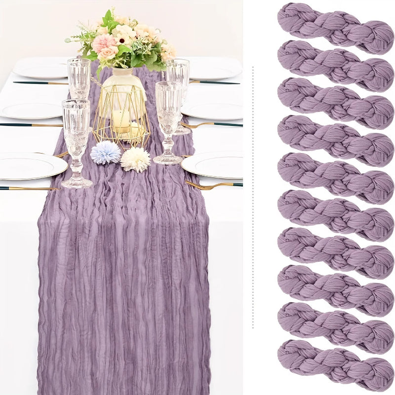 Pleated Table Runner Cloth for Weddings