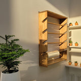 Load image into Gallery viewer, Wooden Ribbon Organizer Rack for Flower Shop