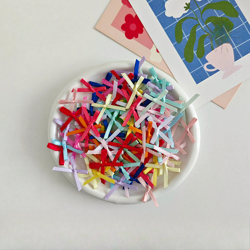 100pcs Silk Ribbon Bows for DIY Decorations