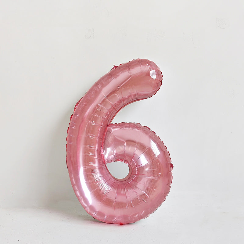 Ballon en aluminium chiffre en cristal rose de 32 pouces