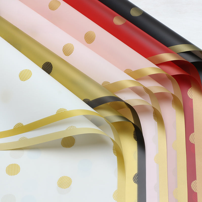 20pcs Polka Dots Frosted Cellophane Wrap (57x57cm)