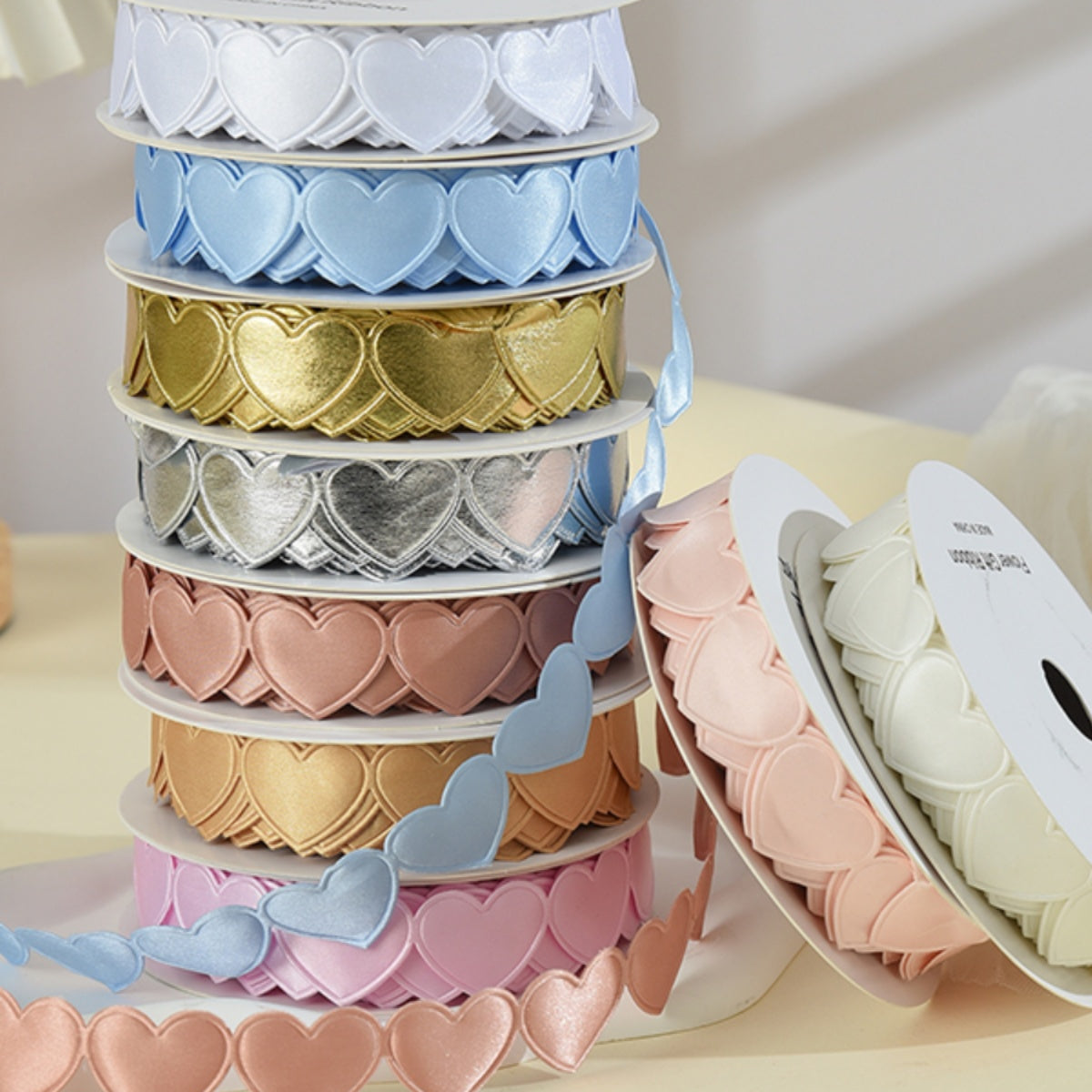 Valentine's Day Heart-shaped Florist Ribbon (15mmx10Yd)