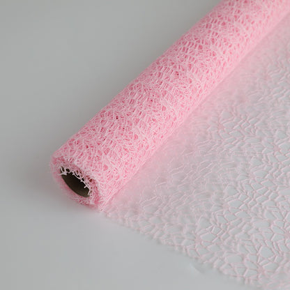 Polyester Net Tulle Fabric Roll for Flower Packaging (50cmx5Yd)