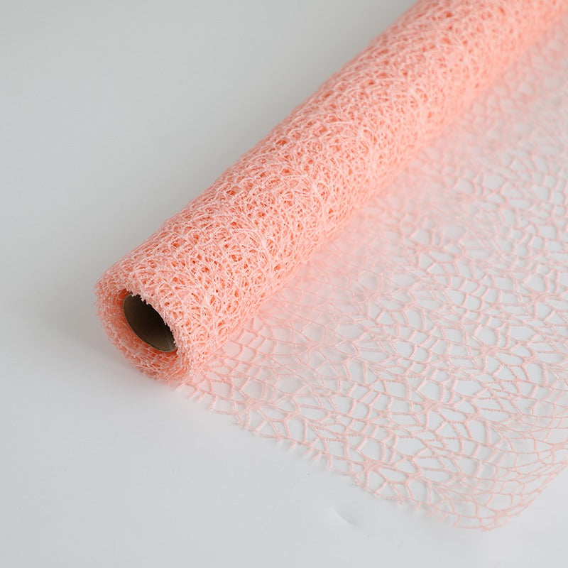 Polyester Net Tulle Fabric Roll for Flower Packaging (50cmx5Yd)