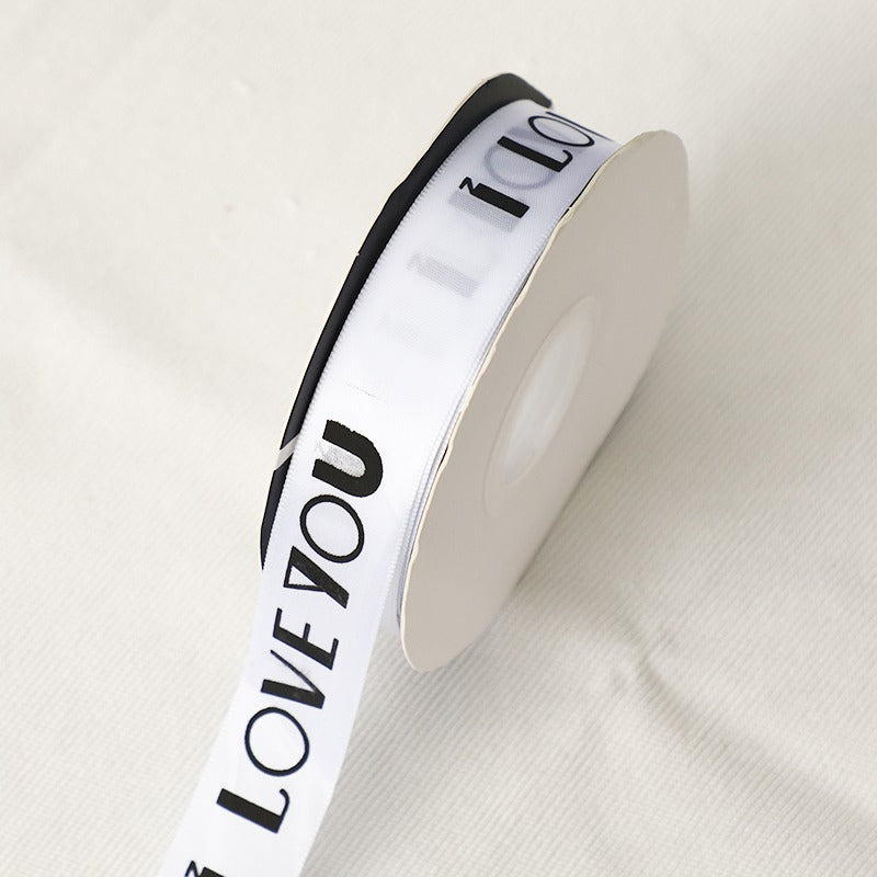 I LOVE YOU Satin Ribbon (25mmx50Yd)