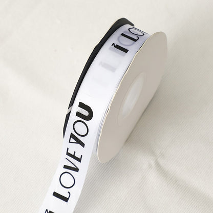 I LOVE YOU Satin Ribbon (25mmx50Yd)