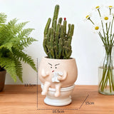 Load image into Gallery viewer, Funny Toilet Character Resin Succulent Pot