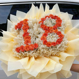 Load image into Gallery viewer, Number 18 Floral Arrangement Frame (Set of 3)