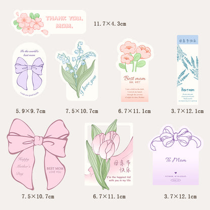 Mother's Day Flower Bouquets Greeting Card Set
