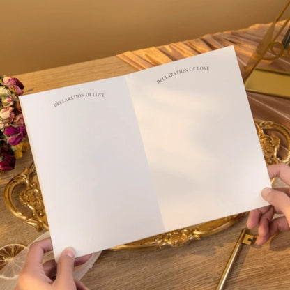 Real Dried Pressed Flower Wedding Vow Cards (Set of 2)