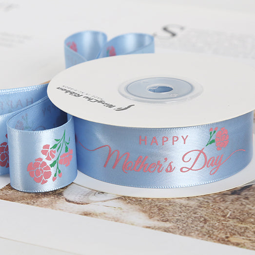Happy Mother's Day Floral Ribbon (2.5cmx20Yd)
