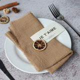 Load image into Gallery viewer, 10pcs Fringed Cotton Cloth Napkins (42x42 cm)
