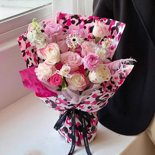 20pcs Leopard Print Bouquet Paper (57x57cm)