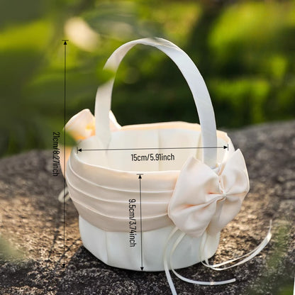 Delicate Flower Girl Basket for Weddings