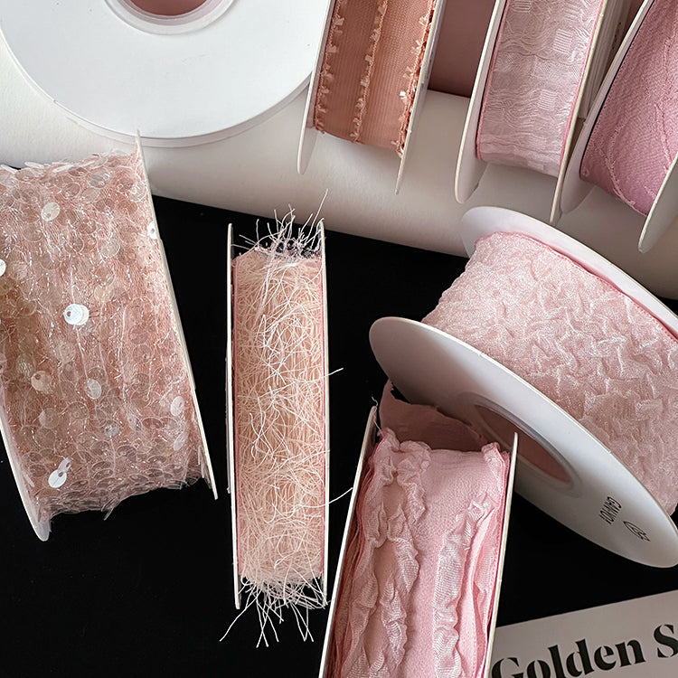 Soft Pink Series Flower Bouquet Ribbon