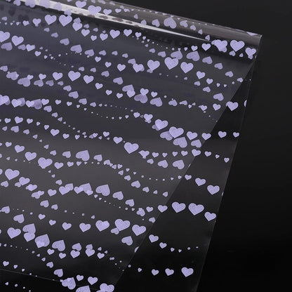 20pcs Heart Wave Cellophane Wrap (57x57cm)