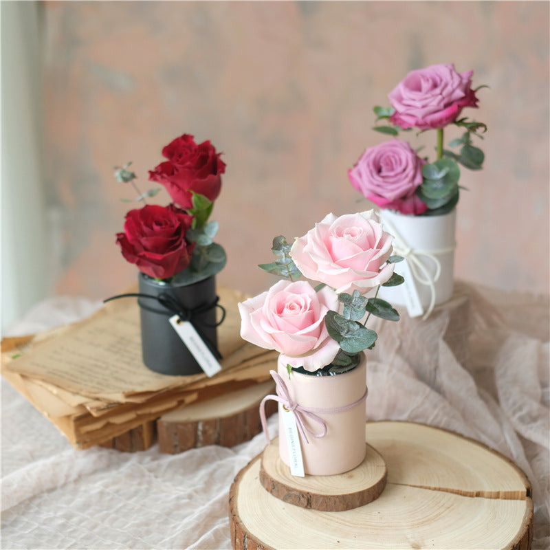Lot de 10 mini boîtes cadeaux rondes pour fleurs