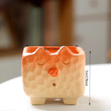 Load image into Gallery viewer, Whimsical Pig &amp; Pufferfish Ceramic Planter