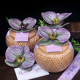 Load image into Gallery viewer, Bamboo Woven Gift Box with Orchid Flower Pack 10