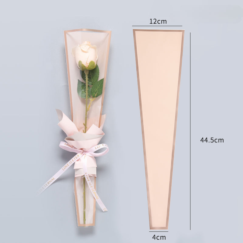 Gold-Framed Single Stem Flower Sleeves Pack 100