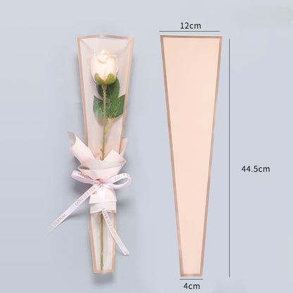 Gold-Framed Single Stem Flower Sleeves Pack 100