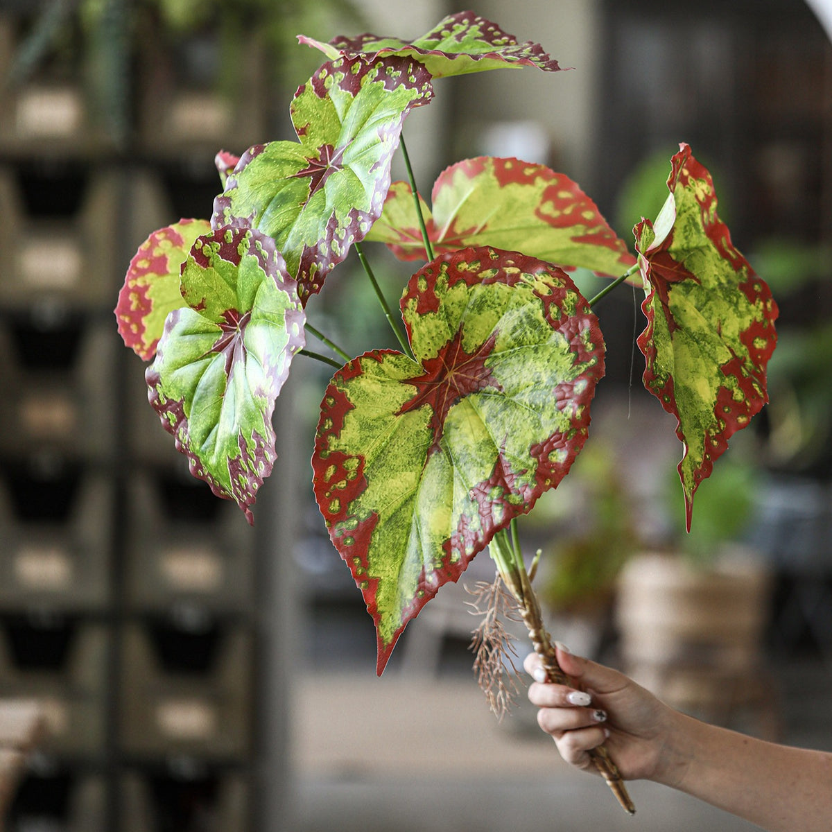 Branche de bégonia artificielle de 26 po