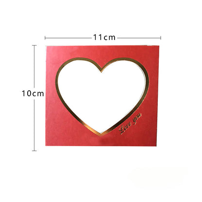 Heart-shaped Cutout Valentine's Day Card Pack 10