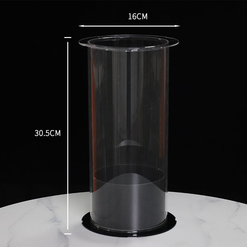 Transparent Acrylic Cylindrical Floral Gift Box