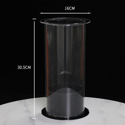 Transparent Acrylic Cylindrical Floral Gift Box