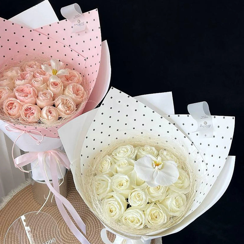 Polka Dot Bouquet Packaging Paper Pack 20 (15" x 20")