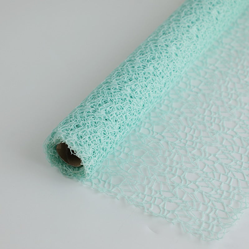 Polyester Net Tulle Fabric Roll for Flower Packaging (50cmx5Yd)
