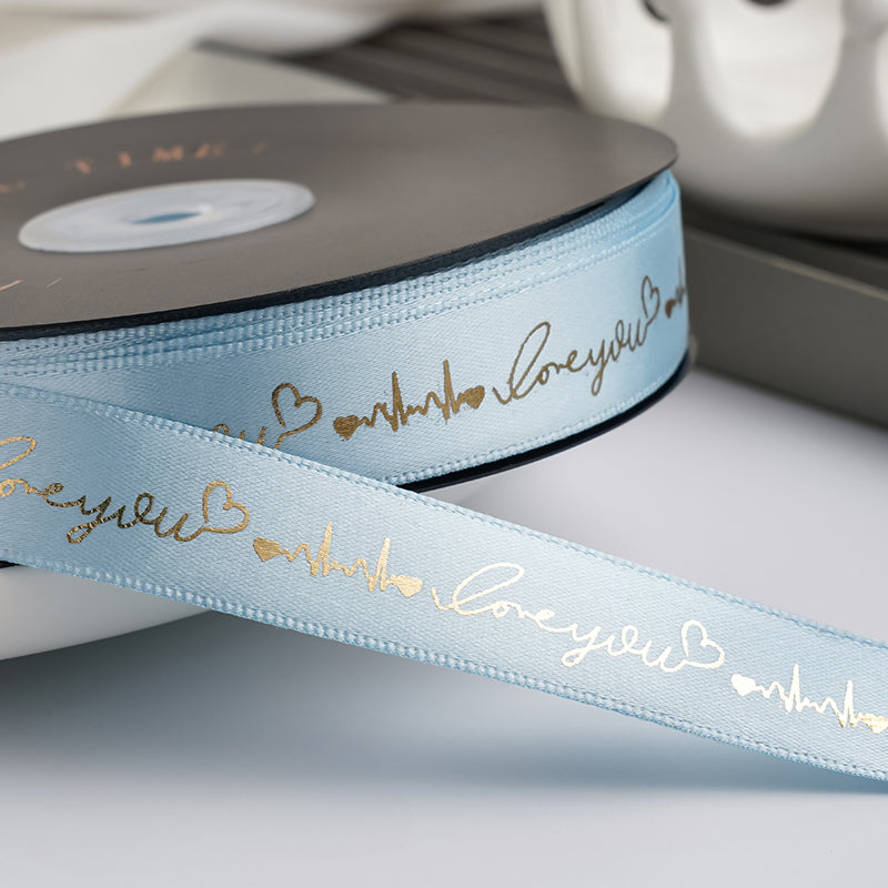 LOVE YOU Valentine's Day Satin Ribbon (15mmx49Yd)