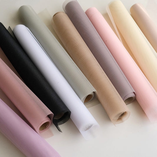 Frosted Mesh Fabric Tulle Roll for Bouquet Gift Packaging
