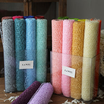 Polyester Net Tulle Fabric Roll for Flower Packaging (50cmx5Yd)